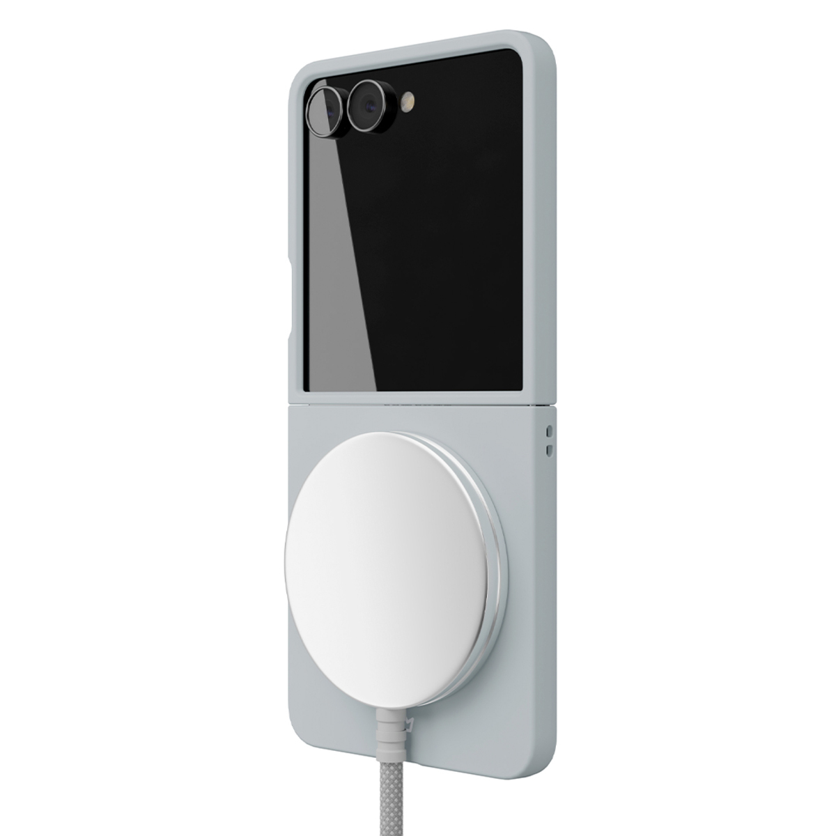 Чехол-накладка VLP Flex Сase MagSafe для Samsung Galaxy Z Flip 7 (Цвет: Серый)