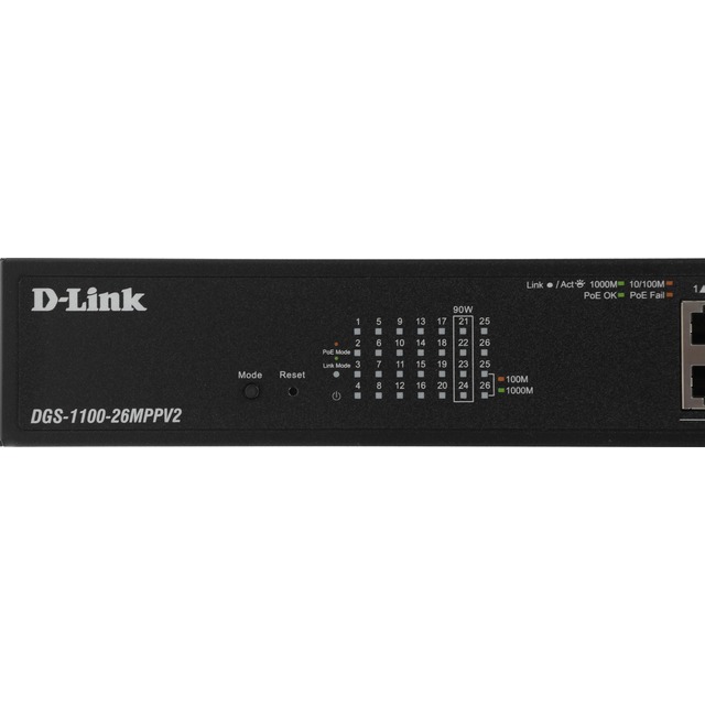 Коммутатор D-Link DGS-1100-26MPPV2/A3A