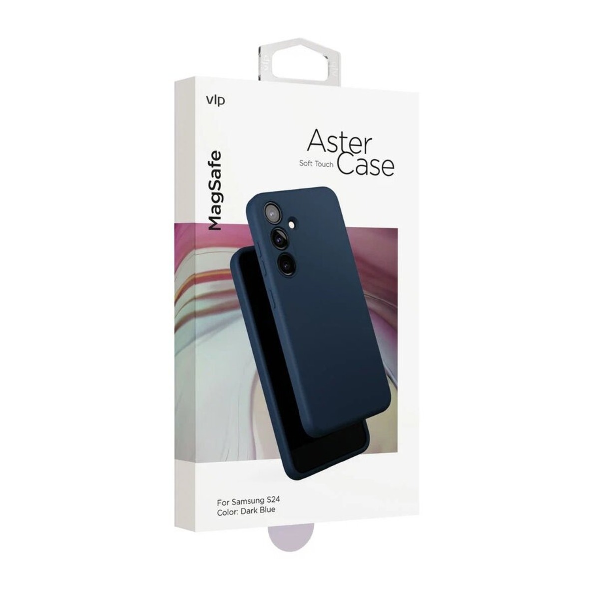 Чехол-накладка VLP Aster Сase with Magsafe для смартфона Samsung Galaxy S24 (Цвет: Dark Blue)