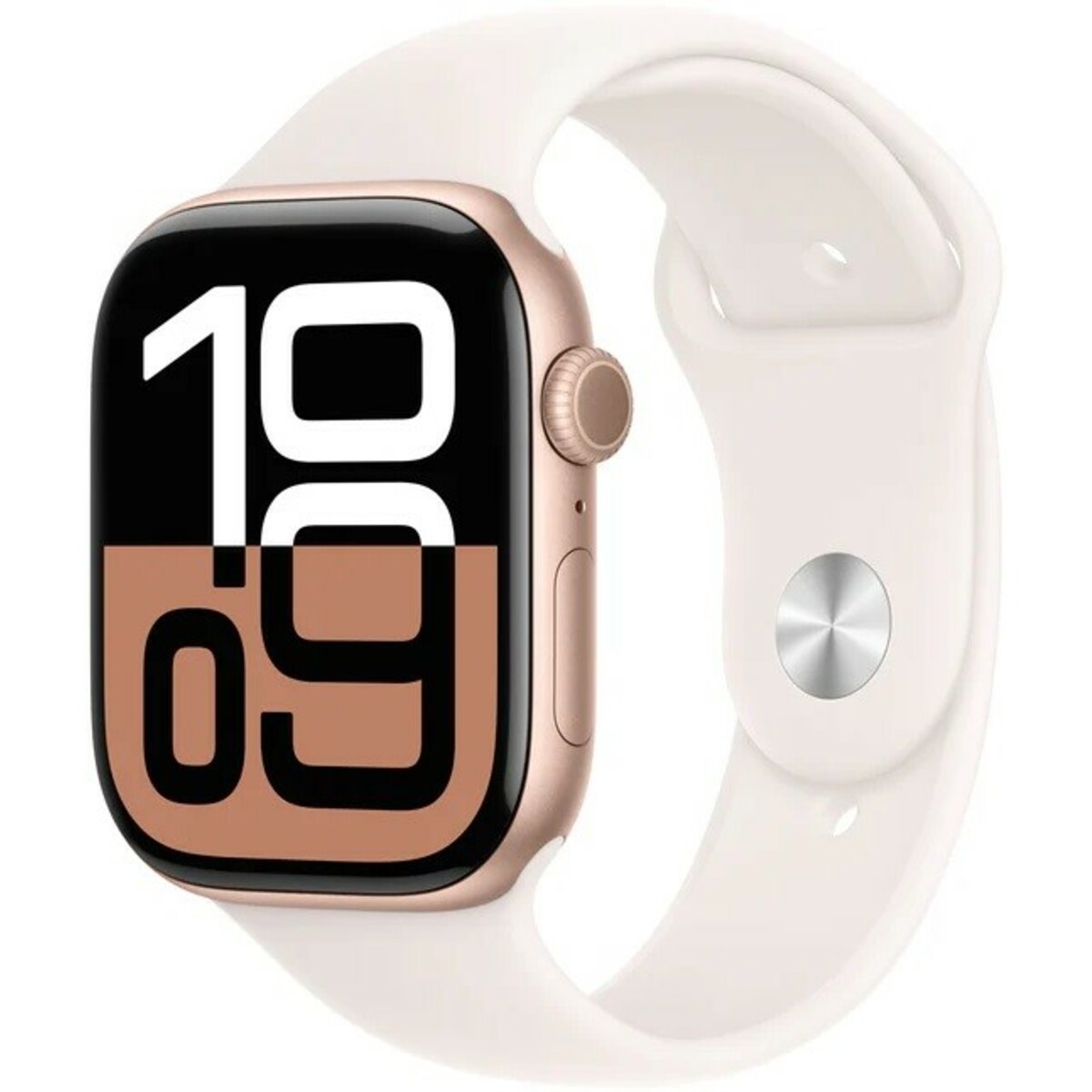 Умные часы Apple Watch Series 10 46mm Aluminum Case with Sport Band M/L (Цвет: Rose Gold/Light Blush)