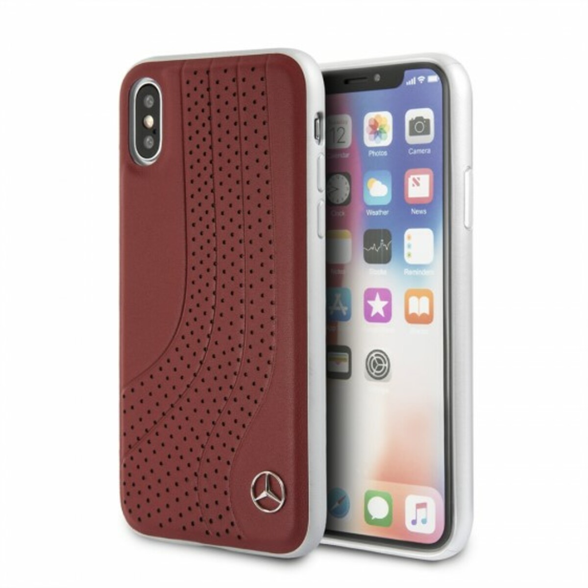 Чехол-накладка CG Mobile Mercedes New Bow II Hard Leather для смартфона iPhone X/XS (Цвет: Red)