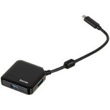 Разветвитель USB-C Hama H-200112 USB-C hub (Цвет: Black)