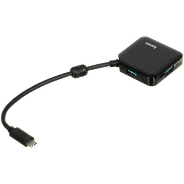 Разветвитель USB-C Hama H-200112 USB-C hub, черный