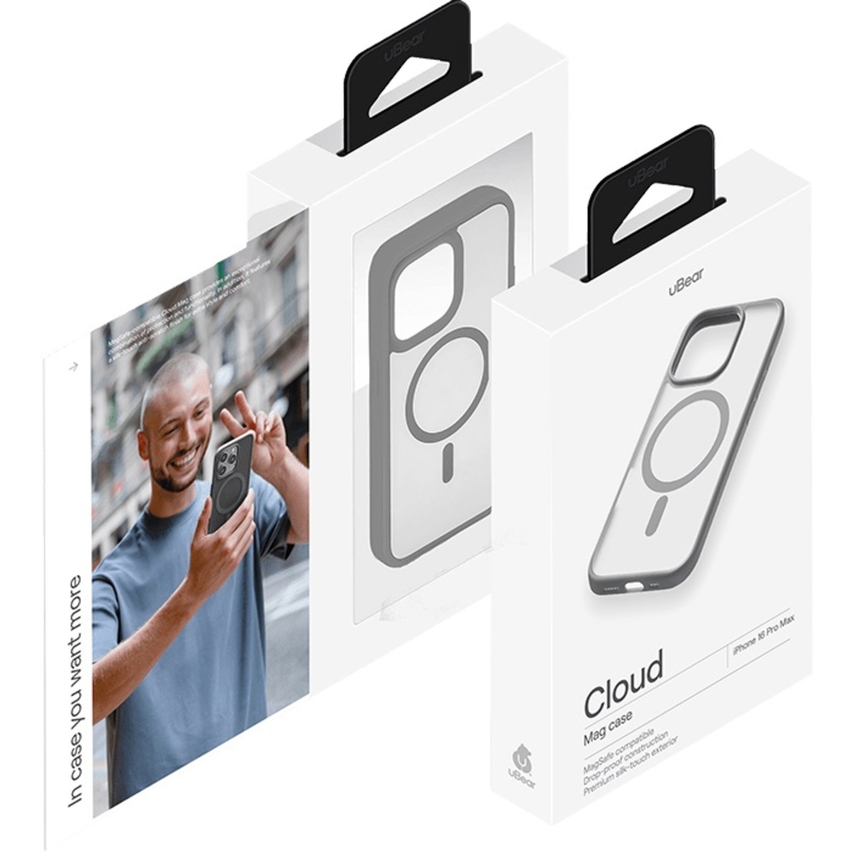 Чехол-накладка uBear Cloud Mag Case для смартфона Apple iPhone 16 Pro Max (Цвет: Grey)