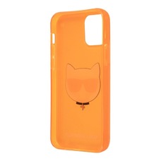 Чехол-накладка KarlLagerfeld TPU FLUO Case Choupette's для смартфона Apple iPhone 13 (Цвет: Orange)