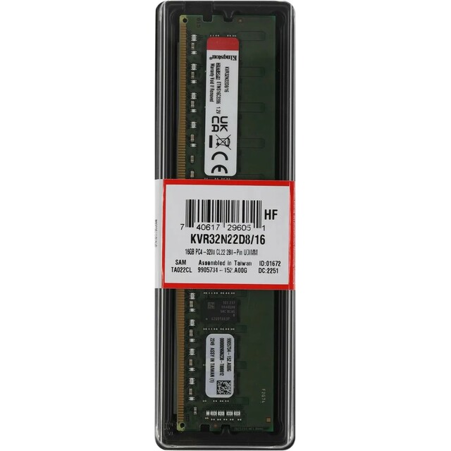 Память DDR4 16Gb 3200Mhz Kingston KVR32N22D8/16