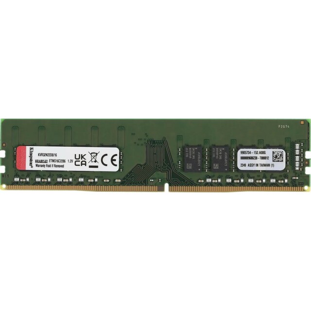 Память DDR4 16Gb 3200Mhz Kingston KVR32N22D8 / 16