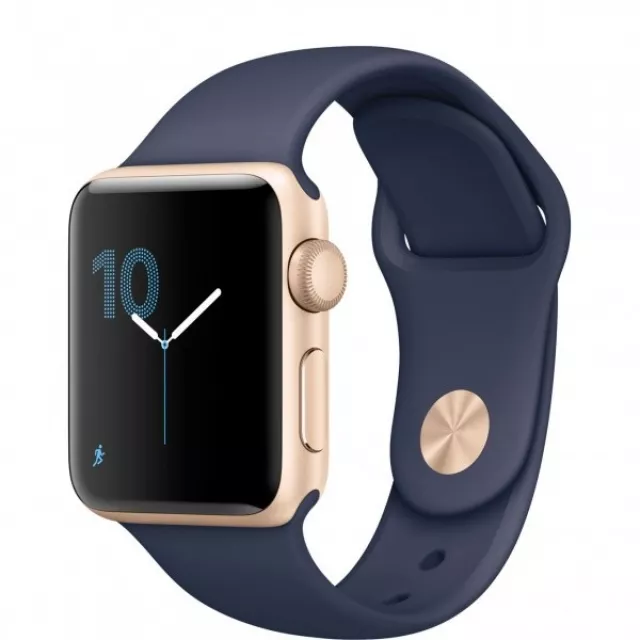 Умные часы Apple Watch Series 2 38mm Aluminum Case with Sport Band (Цвет: Gold/Midnight Blue)