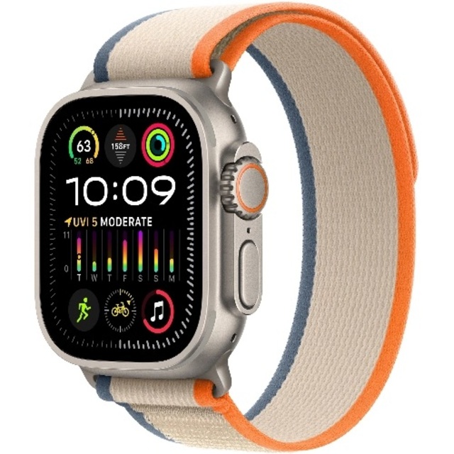 Умные часы Apple Watch Ultra 2 49mm Titanium Case with Trail Loop M / L (Цвет: Orange / Beige)