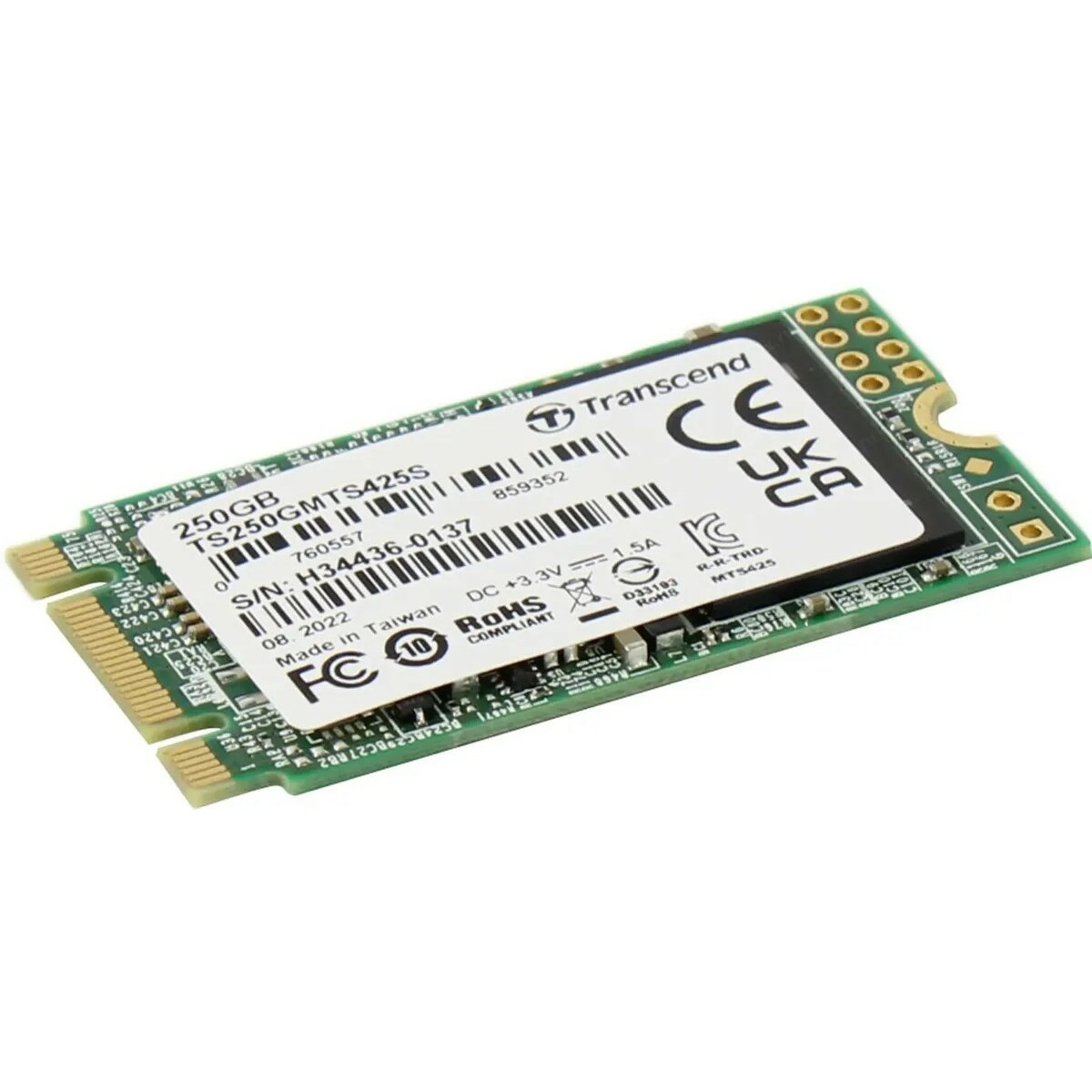 Накопитель SSD Transcend SATA III 250Gb TS250GMTS425S