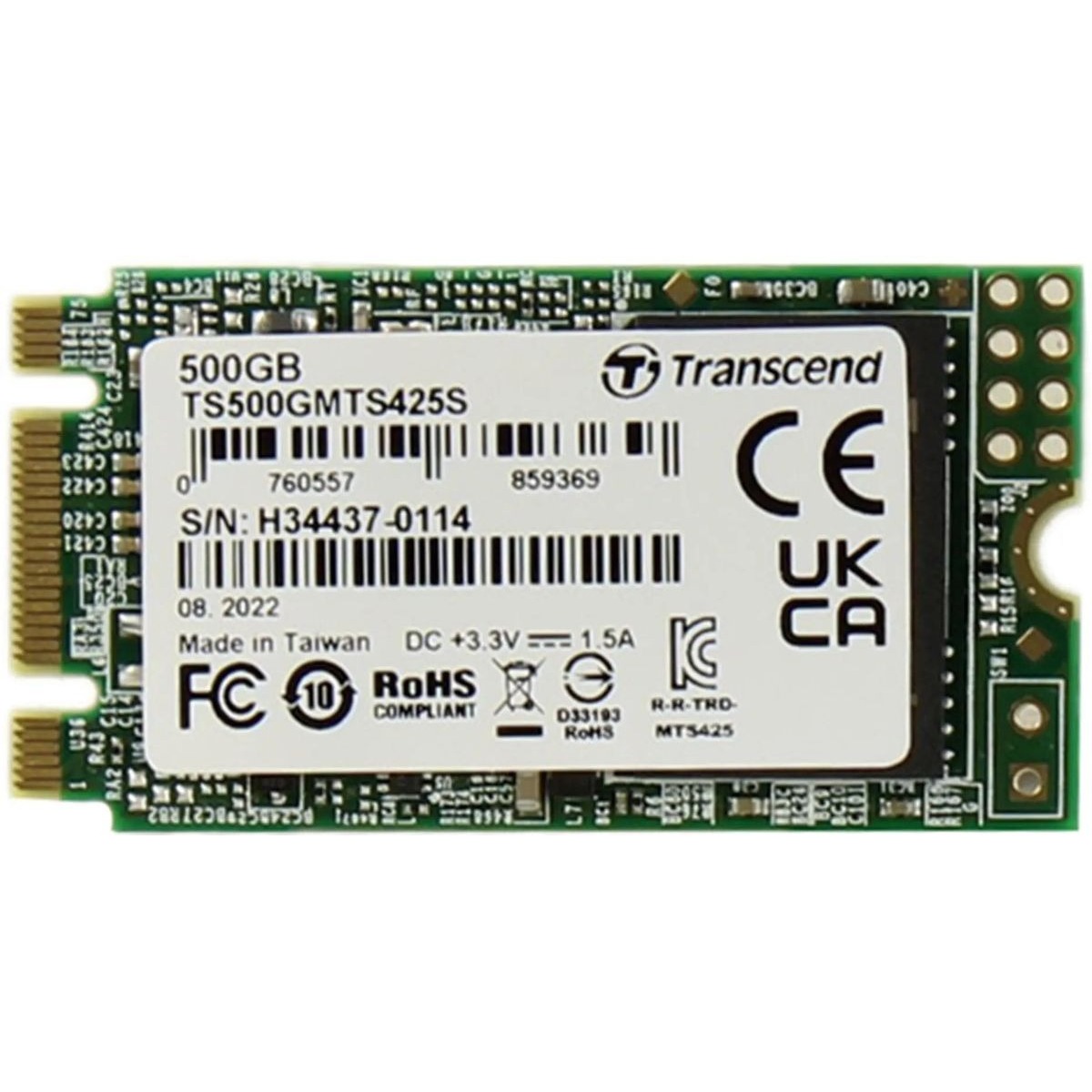 Накопитель SSD Transcend SATA III 500Gb TS500GMTS425S