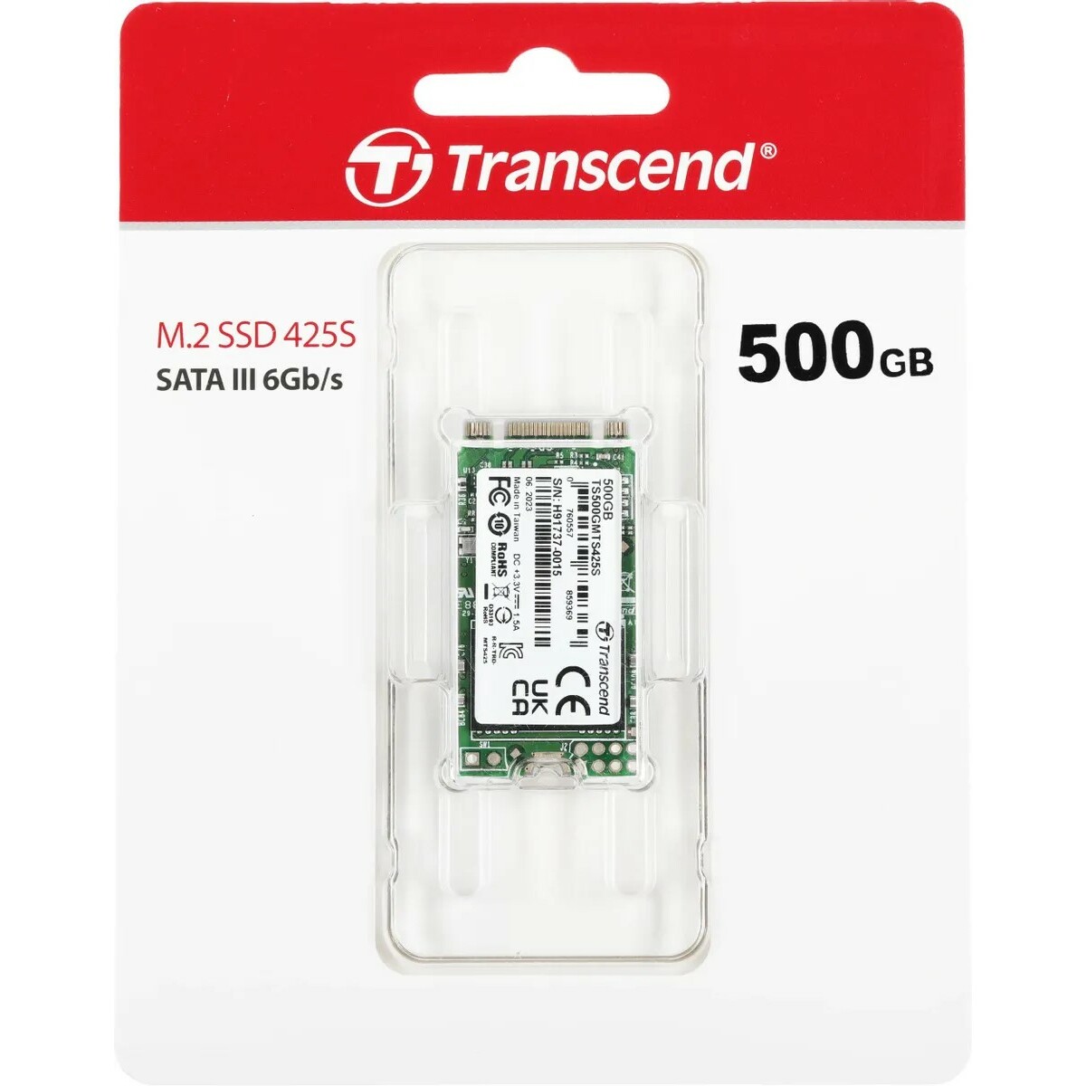 Накопитель SSD Transcend SATA III 500Gb TS500GMTS425S