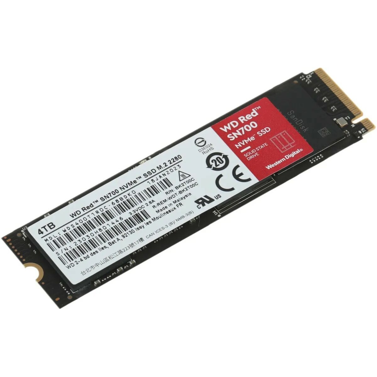 Накопитель SSD WD Original PCI-E x4 4Tb WDS400T1R0C 