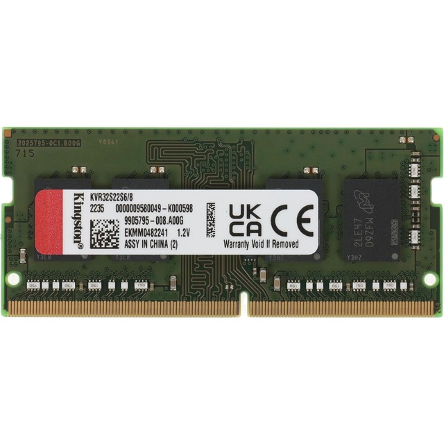 Память DDR4 8Gb 3200MHz Kingston KVR32S22S6 / 8 VALUERAM RTL PC4-25600 CL22 SO-DIMM 260-pin 1.2В single rank