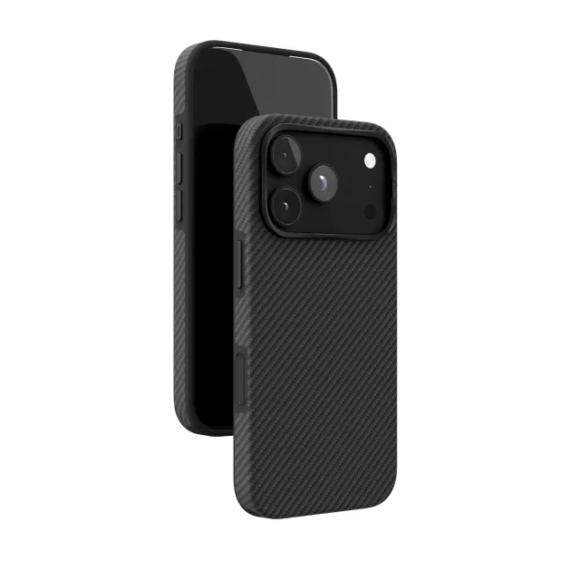 Чехол-накладка VLP Kevlar Hybrid Case with MagSafe для Apple iPhone 18 Pro, чёрный