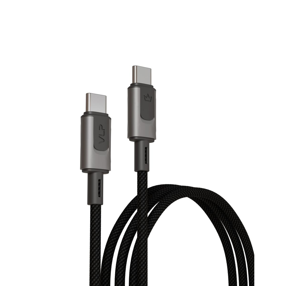 Дата-кабель VLP Force Line 100W USB-C + USB-C, 1.2m, черный