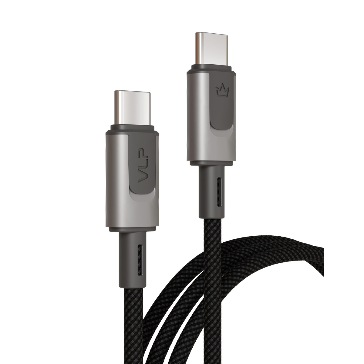 Дата-кабель VLP Force Line 100W USB-C + USB-C, 1.2m, черный