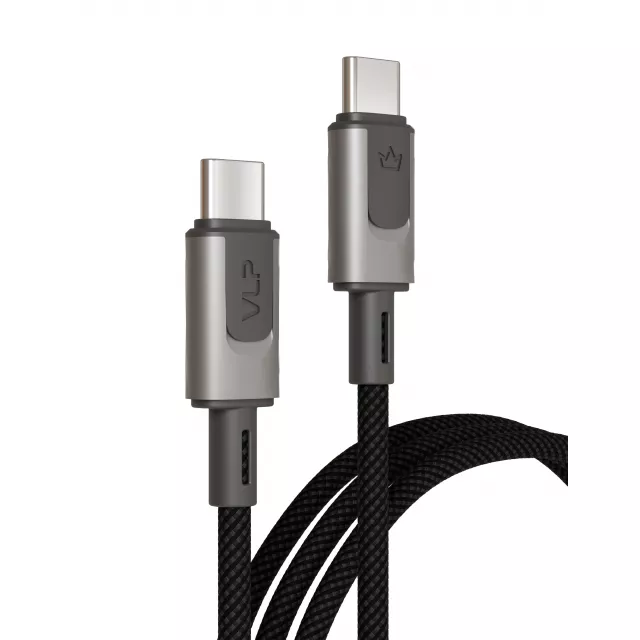 Дата-кабель VLP Force Line 100W USB-C + USB-C, 1.2m, черный