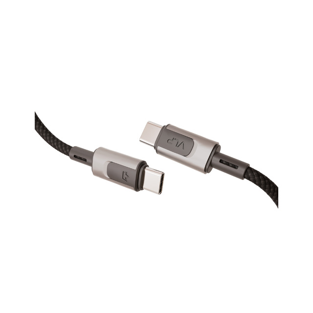 Дата-кабель VLP Force Line 100W USB-C + USB-C, 1.2m, черный Дата-кабель VLP Force Line 100W USB-C + USB-C, 1.2m, черный