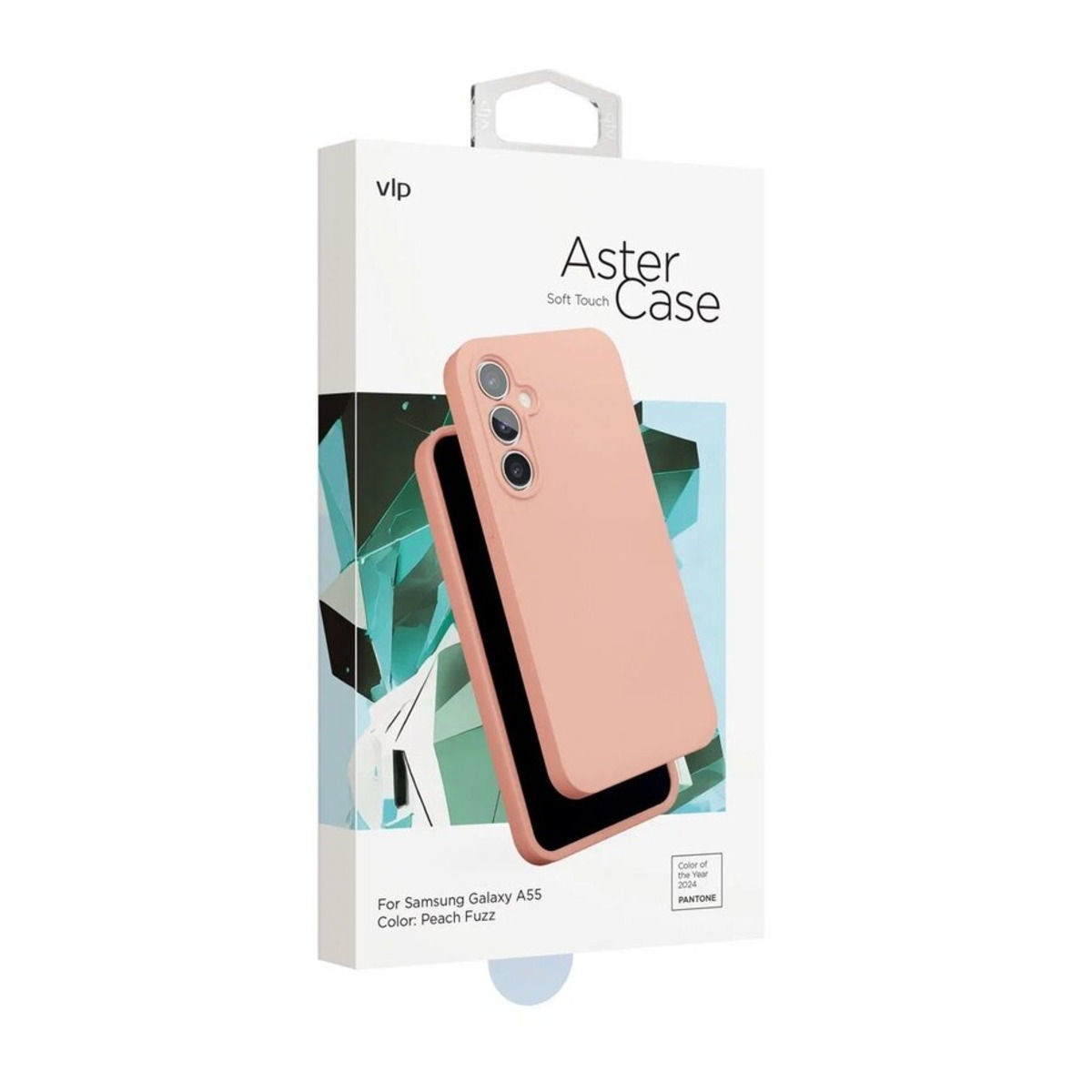 Чехол-накладка VLP Aster Сase для смартфона Samsung Galaxy A55 (Цвет: Peach Fuzz)