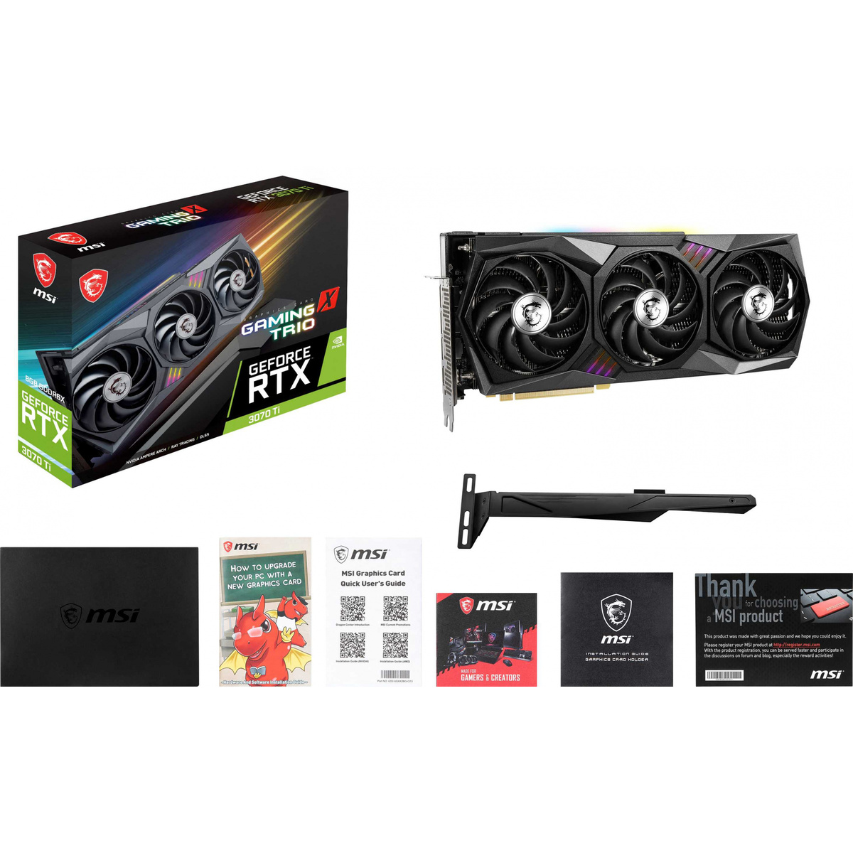Видеокарта MSI PCI-E 4.0 RTX 3070 Ti GAMING X TRIO 8G LHR NVIDIA GeForce RTX 3070TI 8192Mb 256 GDDR6X 1830 / 19000 / HDMIx1 / DPx3 / HDCP Ret