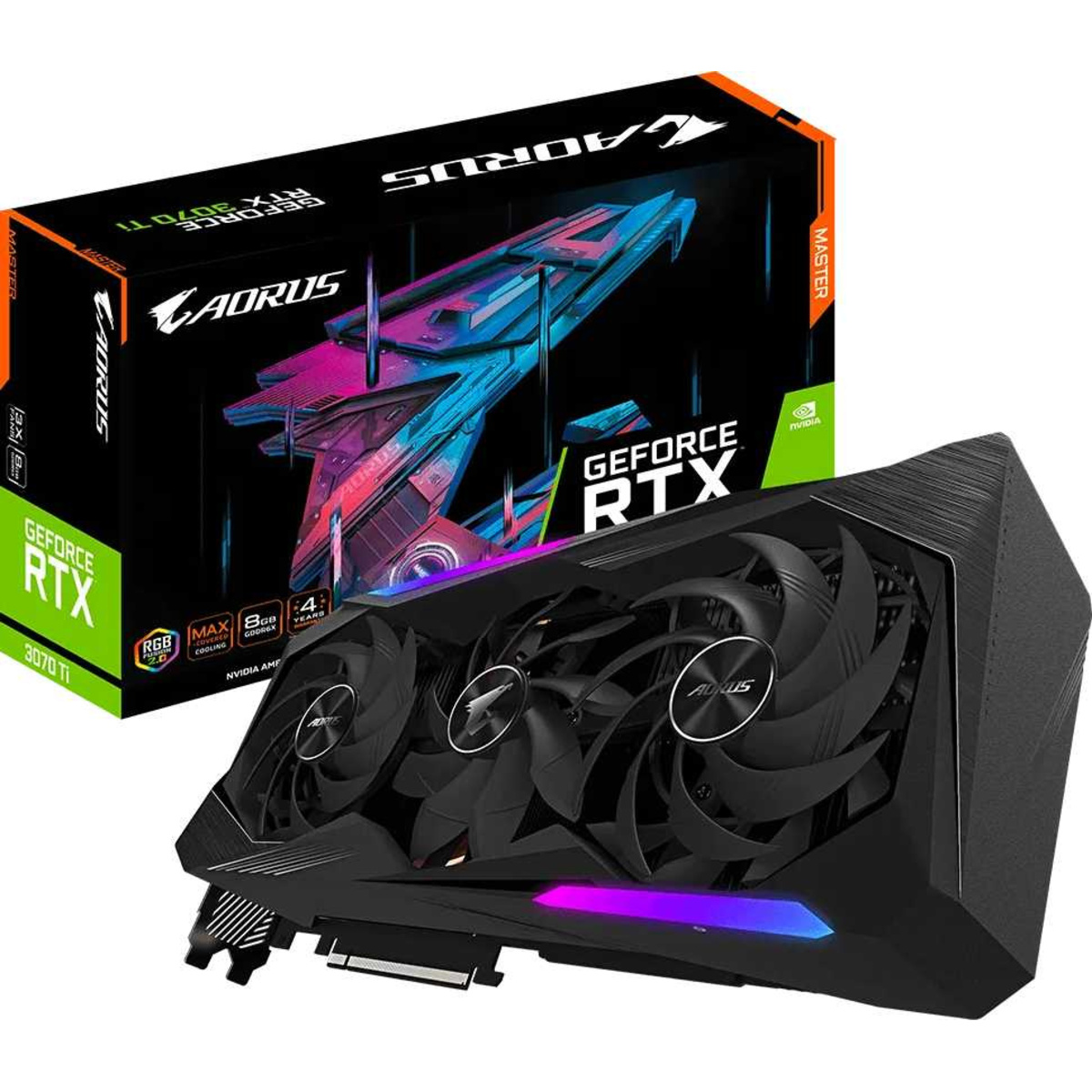 Видеокарта GIGABYTE PCI-E 4.0 GV-N307TAORUS M-8GD LHR NVIDIA GeForce RTX 3070TI 8192Mb 256 GDDR6X 1875 / 14000 / HDMIx3 / DPx3 / HDCP Ret