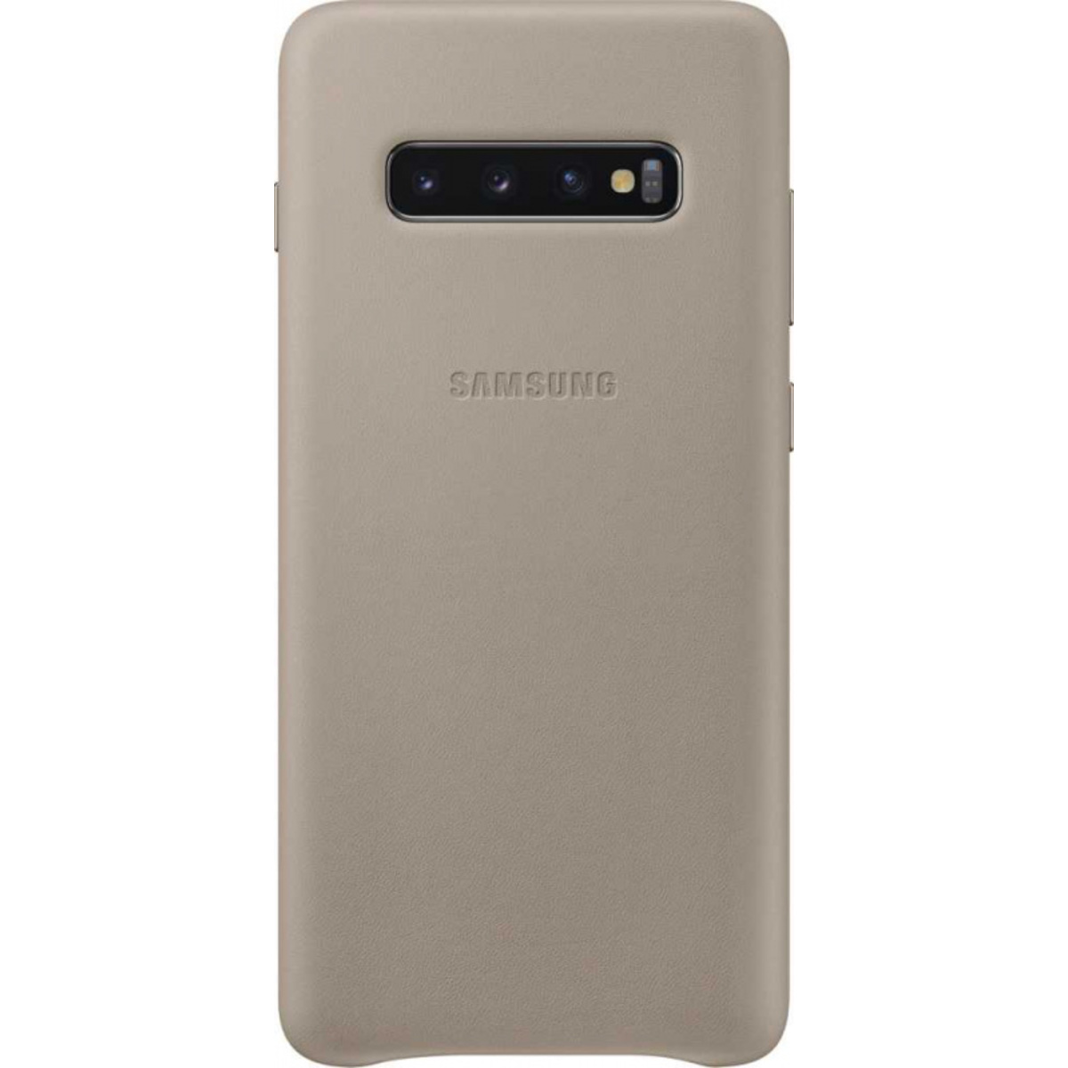 Чехол-накладка Samsung Leather Cover для смартфона Samsung Galaxy S10+ (Цвет: Gray)