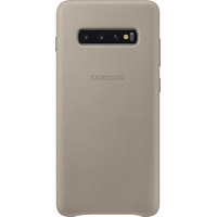 Чехол-накладка Samsung Leather Cover для смартфона Samsung Galaxy S10+ (Цвет: Gray)