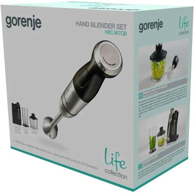 Блендер погружной Gorenje HBC807QB, черный