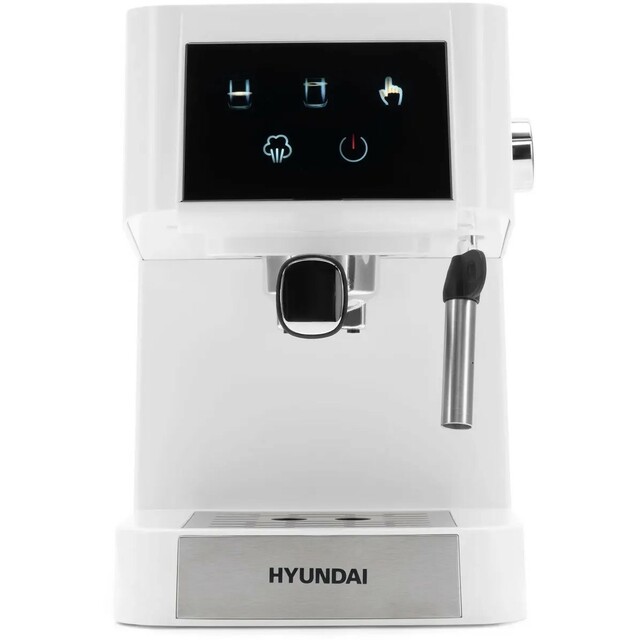 Кофеварка рожковая Hyundai HEM-3203 (Цвет: White / Silver)