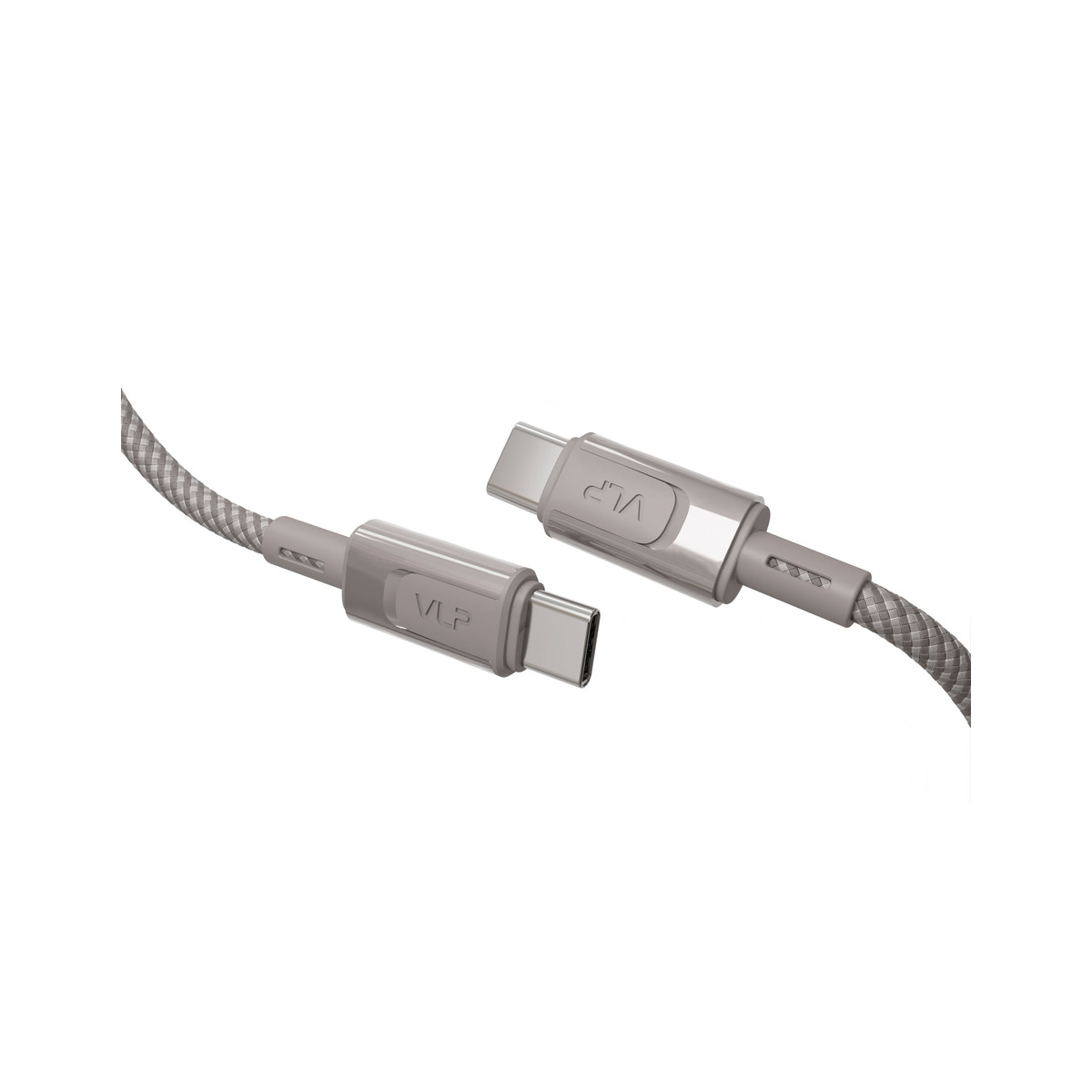 Дата-кабель VLP Force Line 100W USB-C + USB-C, 1.2m, натуральный титан