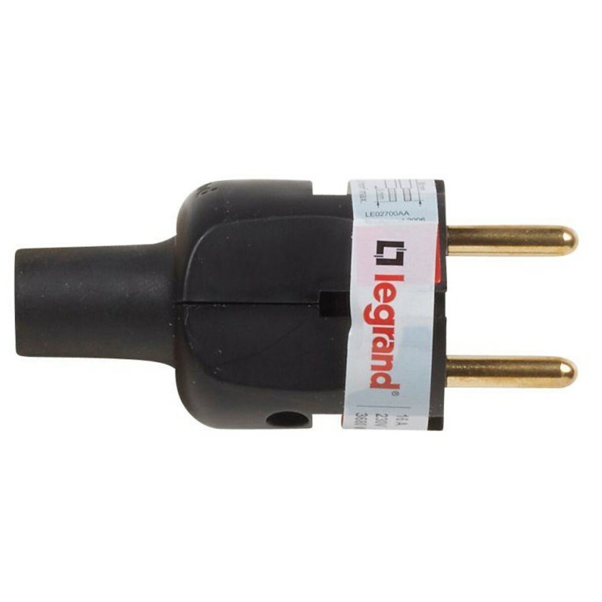 Вилка Legrand 050181 Helium 16A (б/з) (Цвет: Black)