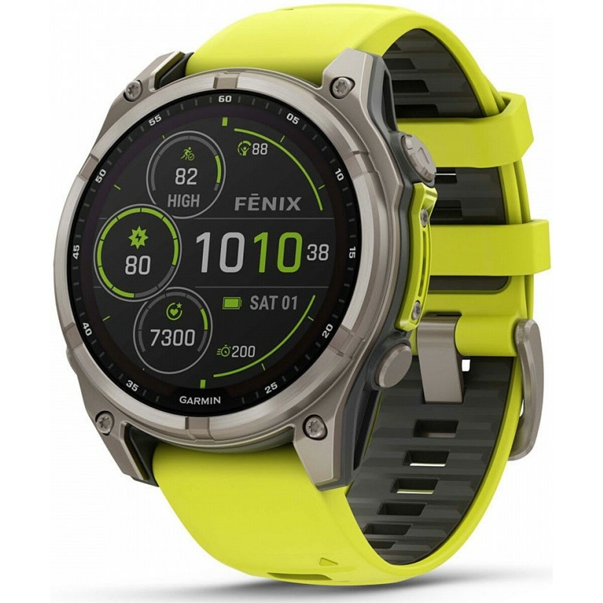 Умные часы Garmin Fenix 8 Sapphire Solar 47mm (Цвет: Titanium Yellow)