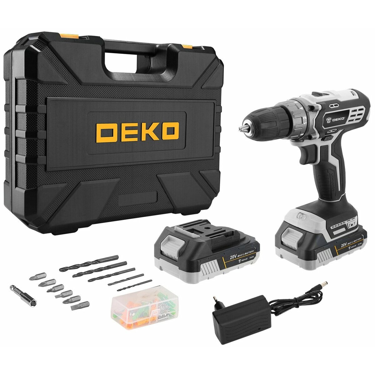 Дрель-шуруповерт Deko DKCD20 (Цвет: Black)