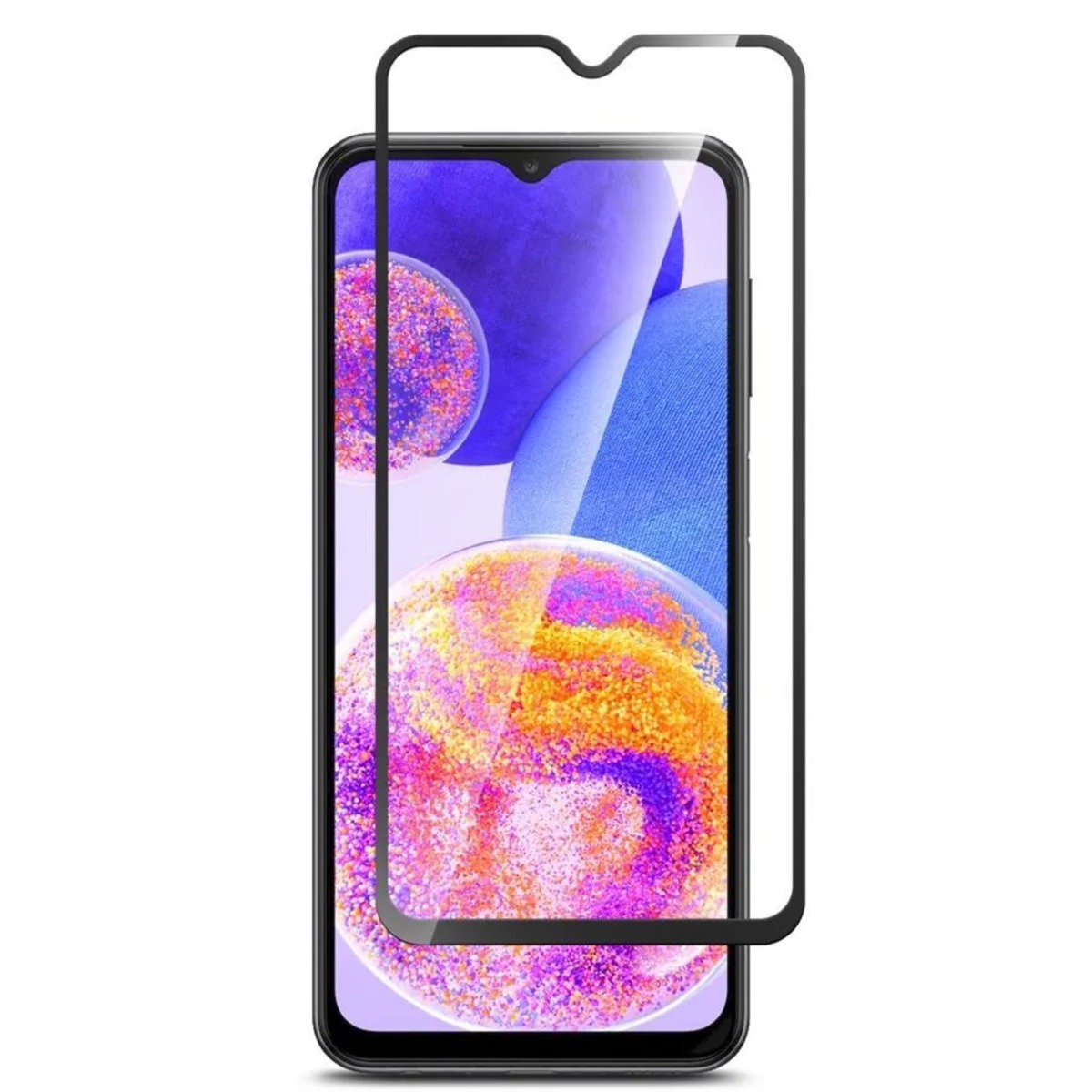 Защитное стекло VLP Superior Protective 2.5D Glass для смартфона Samsung Galaxy A23 4G, черный