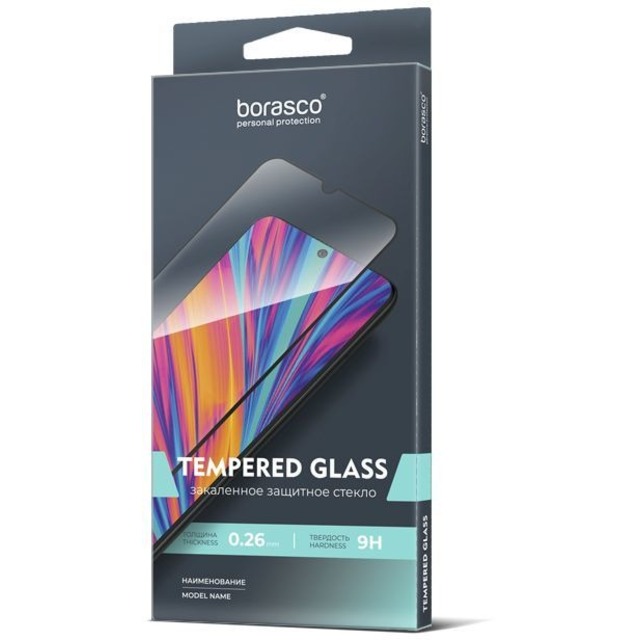 Защитное стекло Borasco Full Glue для смартфона Xiaomi Poco C40, черный