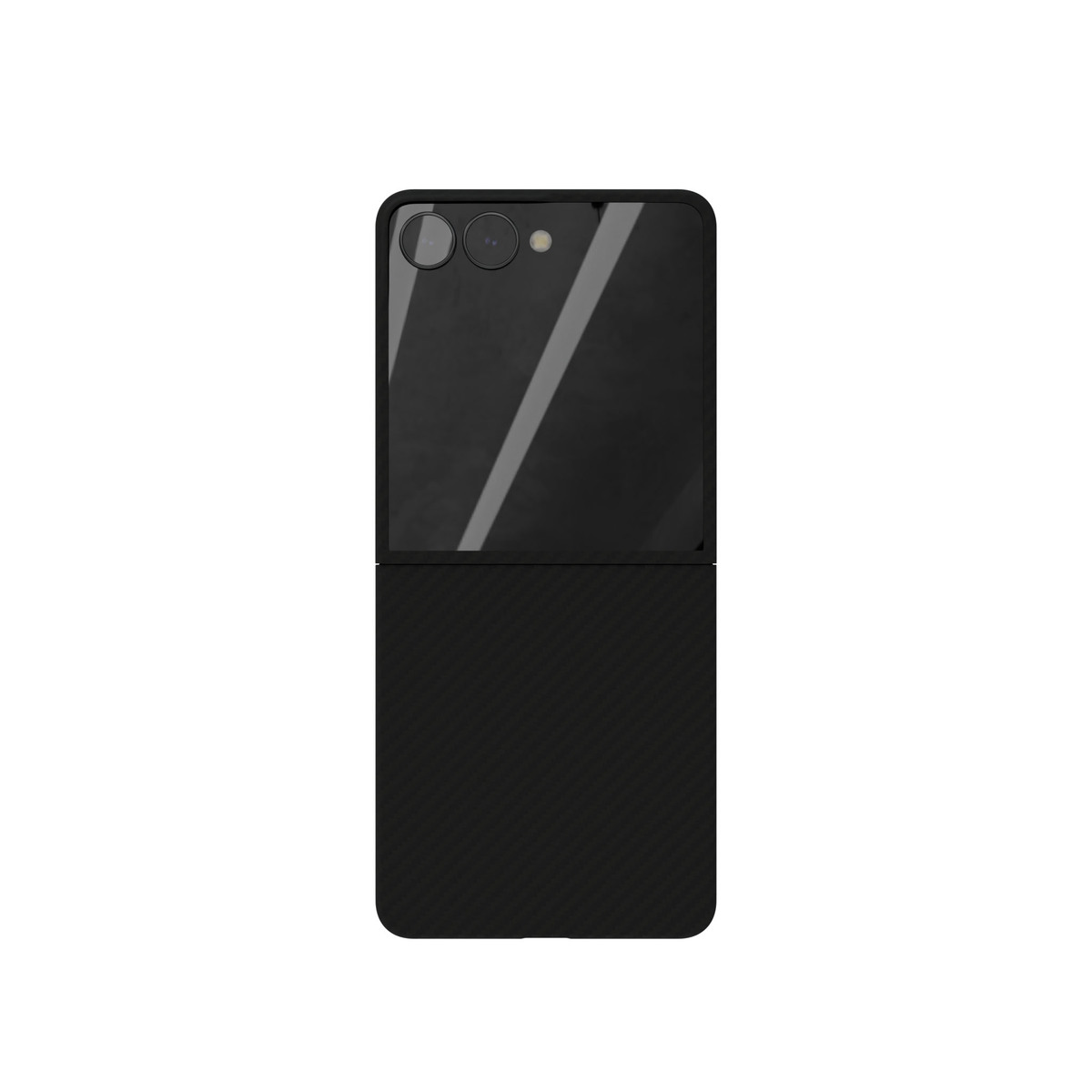 Чехол-накладка VLP Kevlar Сase MagSafe для Samsung Galaxy Z Flip 8, чёрный