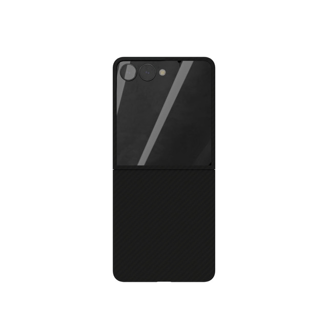Чехол-накладка VLP Kevlar Сase MagSafe для Samsung Galaxy Z Flip 8, чёрный