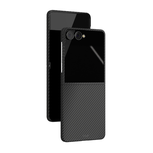 Чехол-накладка VLP Kevlar Сase MagSafe для Samsung Galaxy Z Flip 8, чёрный