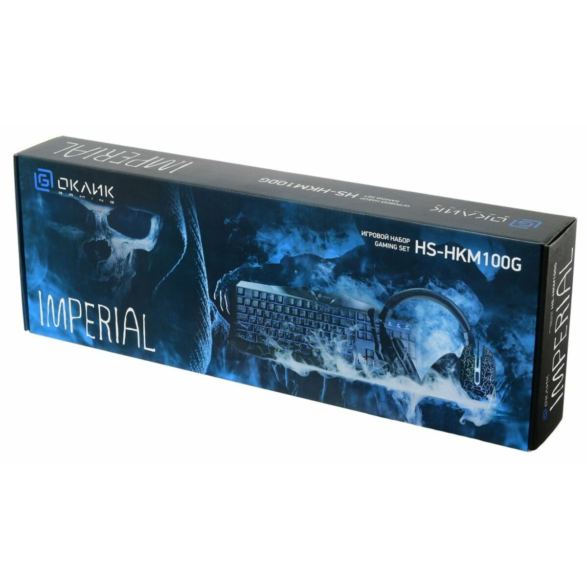 Комплект Оклик HS-HKM100G IMPERIAL (клавиатура, мышь, гарнитура) (Цвет: Black)
