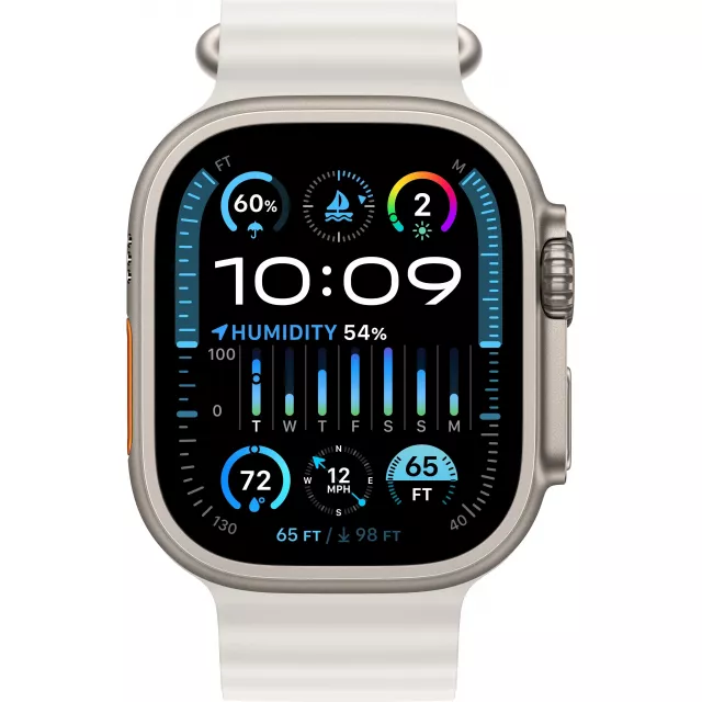 Умные часы Apple Watch Ultra 2 49mm Titanium Case with Ocean Band (Цвет: White)