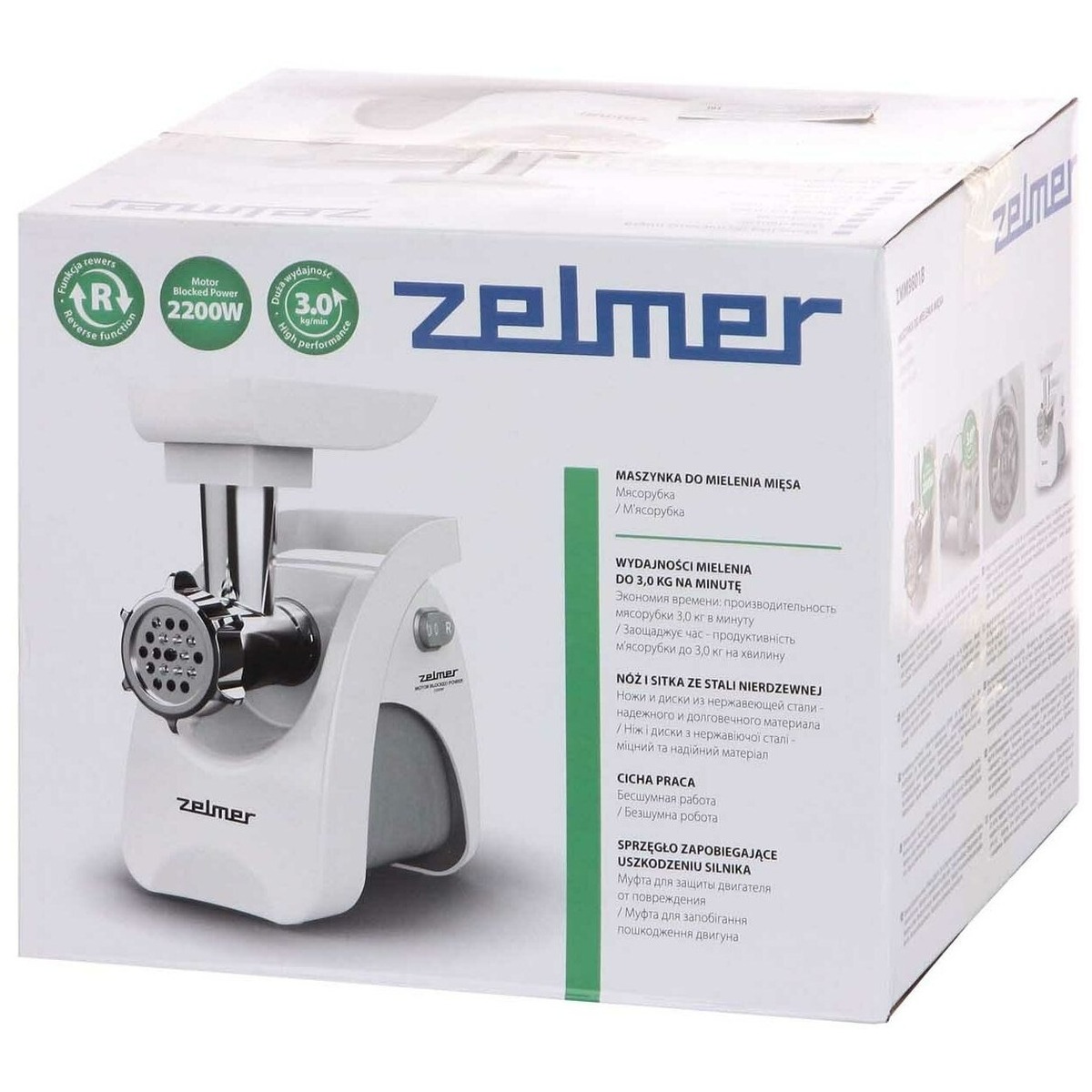 Мясорубка Zelmer ZMM9801B (Цвет: White)