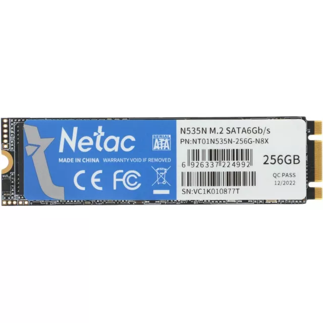 Накопитель SSD Netac SATA III 256Gb NT01N535N-256G-N8X N535N M.2 2280