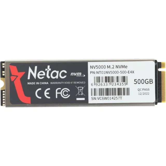 Накопитель SSD Netac PCI-E 4.0 x4 500Gb NT01NV5000-500-E4X