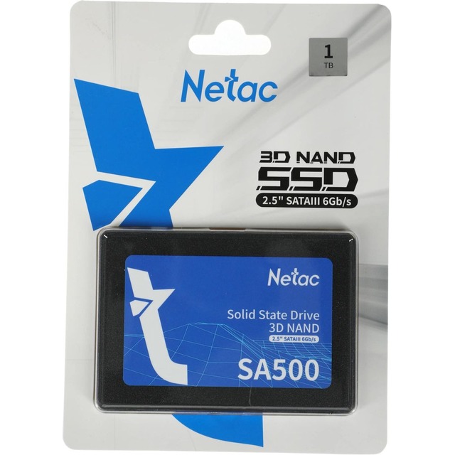 Накопитель SSD Netac SATA III 1Tb NT01SA500-1T0-S3X SA500 2.5
