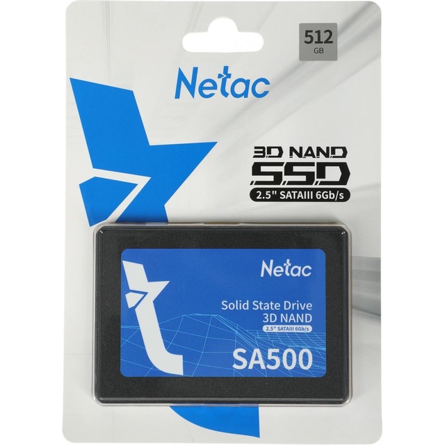 Накопитель SSD Netac SATA III 512Gb NT01SA500-512-S3X SA500 2.5