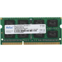 Память DDR3L 8Gb 1600MHz Netac NTBSD3N16SP-08 Basic RTL PC3-12800 CL11 SO-DIMM 260-pin 1.35В single rank