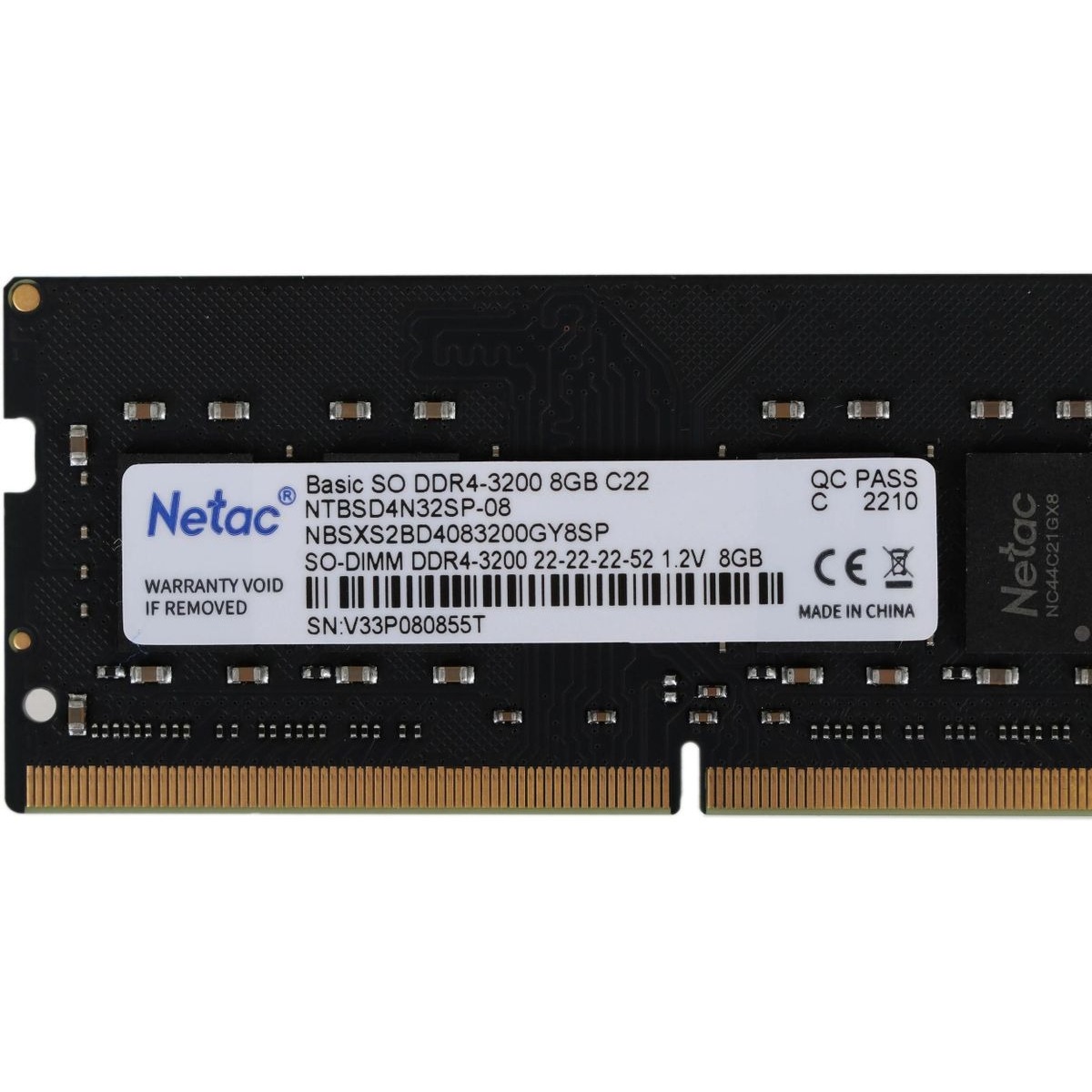 Память DDR4 8Gb 3200MHz Netac NTBSD4N32SP-08