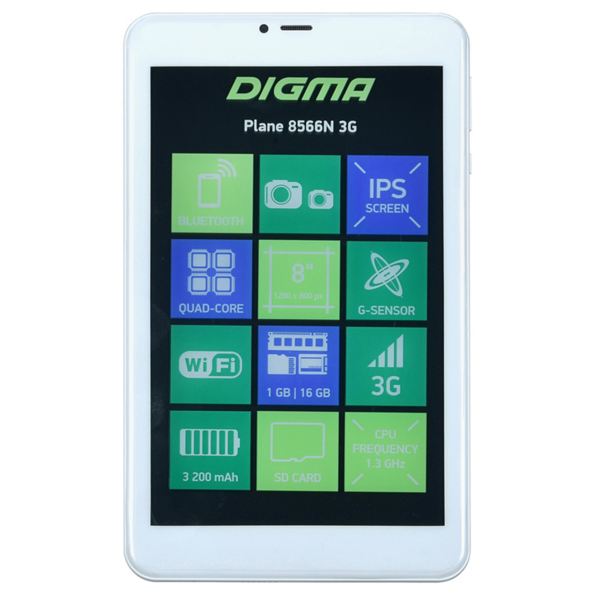 Планшет Digma Plane 8566N 3G (Цвет: Silver)