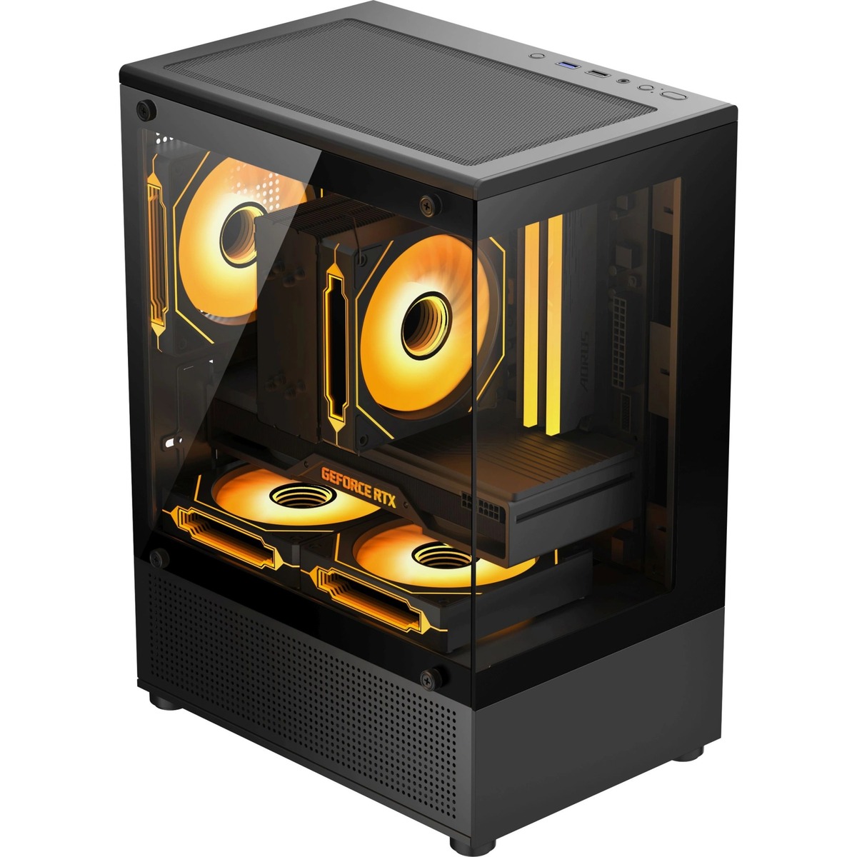 Корпус Accord ACC-UE2B TG OFFICE PRO, черный